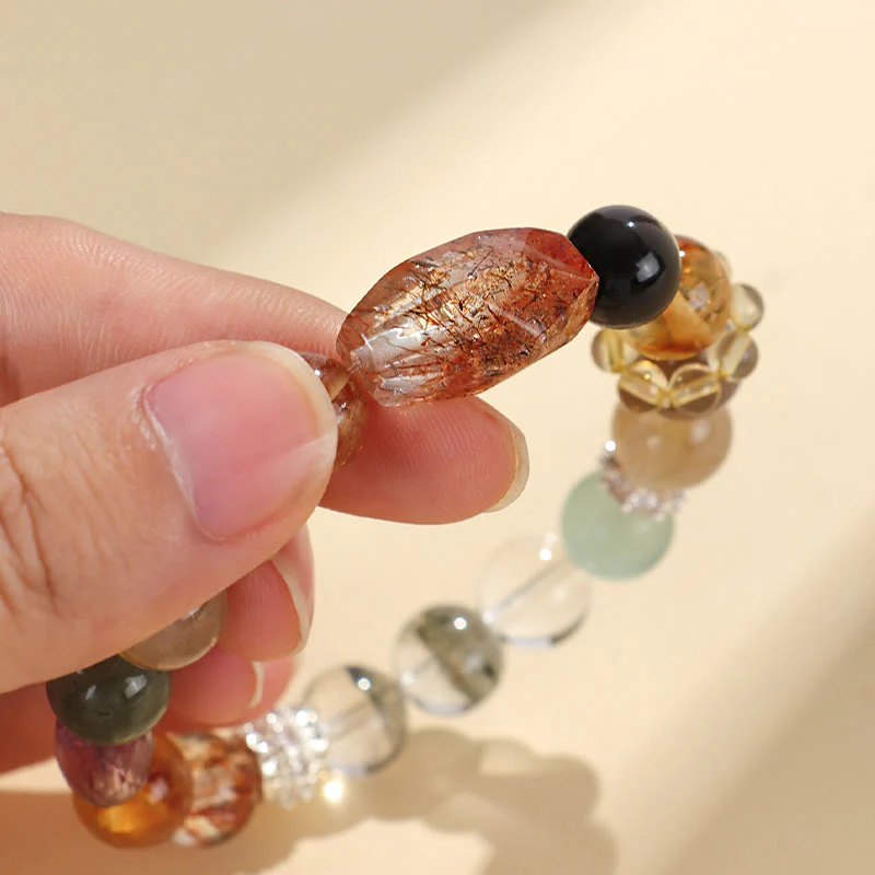 Braccialetto Buddha Stones Super Seven Crystal Topaz Obsidian Tiger Eye Positivity - Image 13