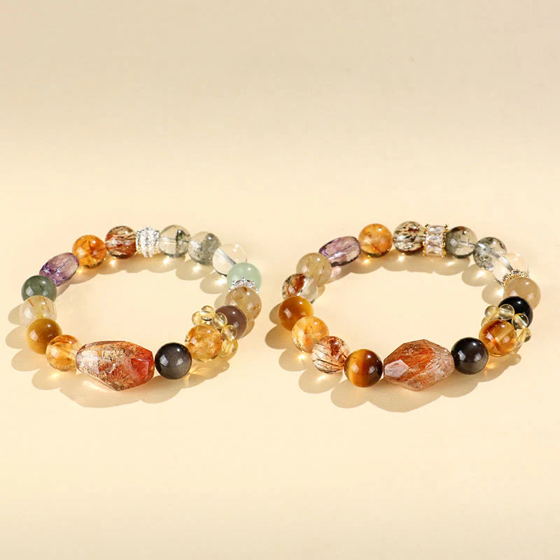 Braccialetto Buddha Stones Super Seven Crystal Topaz Obsidian Tiger Eye Positivity - Image 15