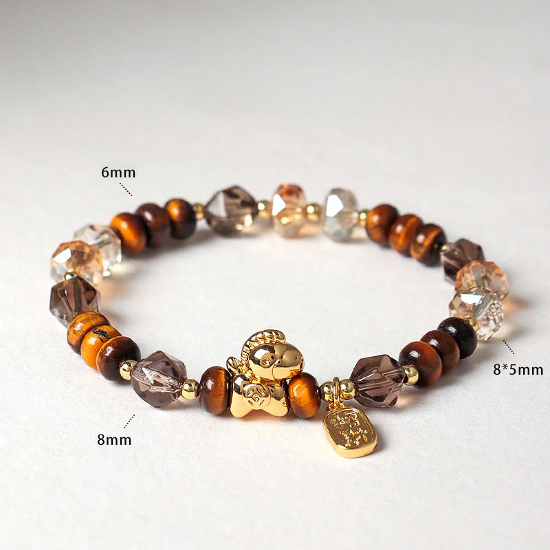 Braccialetto Buddha Stones Tiger Eye Ice Ossidiana Pearl Year of the Horse Lucky Fortune Prosperity - Image 12