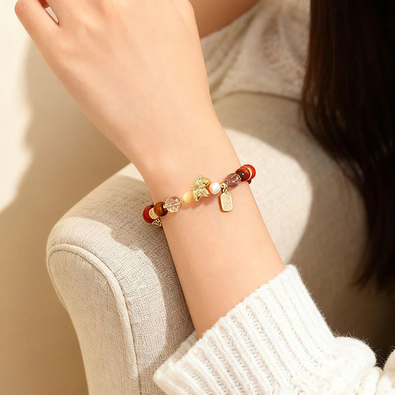 Braccialetto Buddha Stones Tiger Eye Ice Ossidiana Pearl Year of the Horse Lucky Fortune Prosperity - Image 21