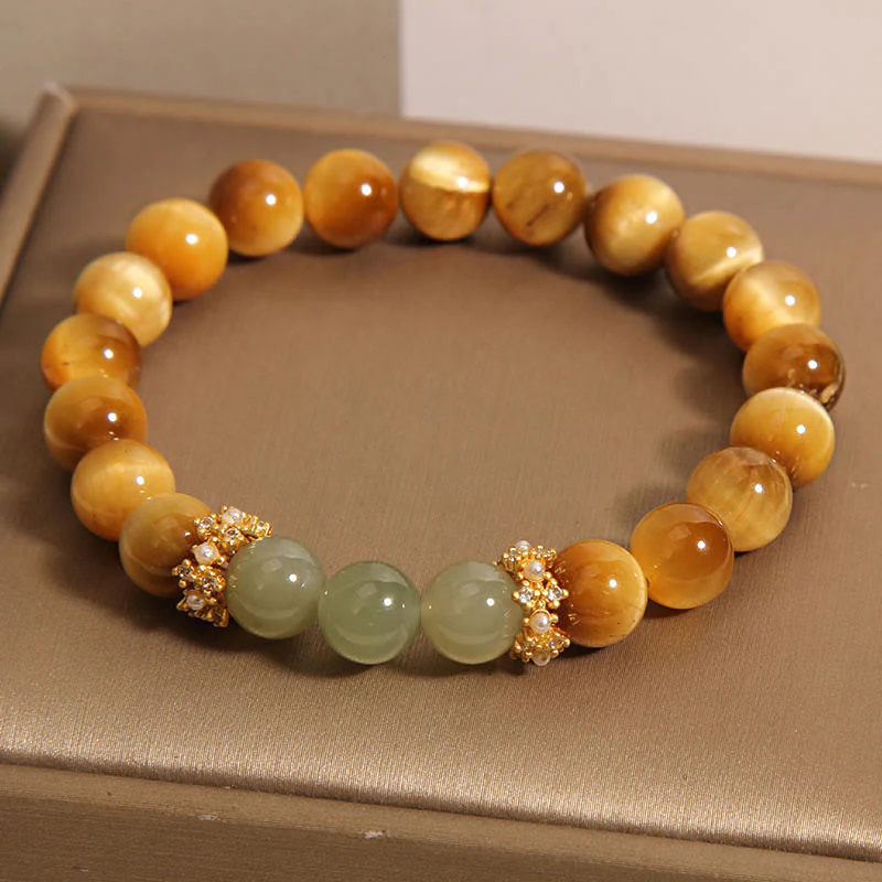 Braccialetto Buddha Stones Tiger Eye Jade Courage - Image 2
