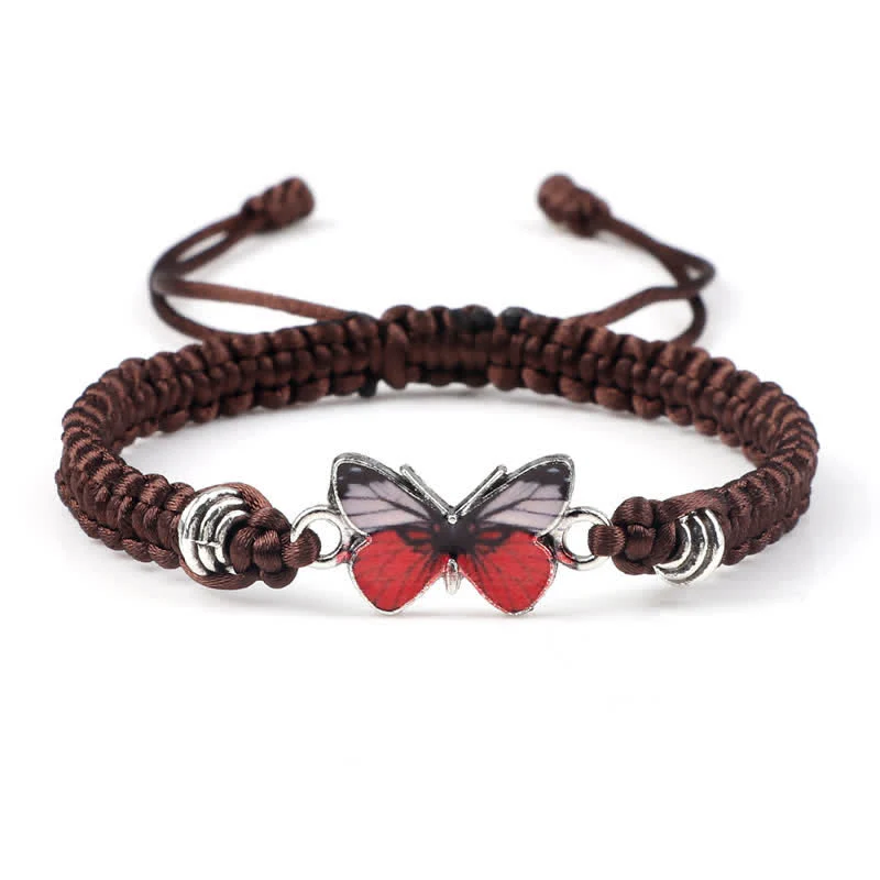 Braccialetto con ciondolo a forma di corda con farfalla Buddha Stones, libertà e amore - Image 9