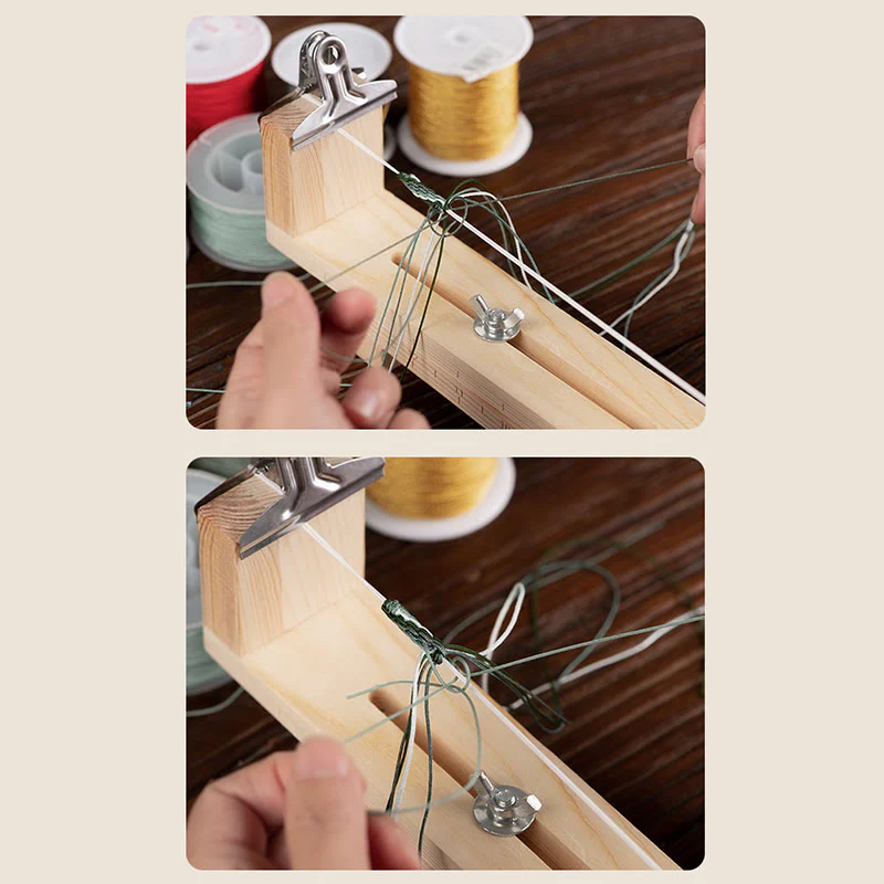 Braccialetto con corda di bambù e giada bianca con nodo di reincarnazione, ricchezza, fortuna e forza - Image 8