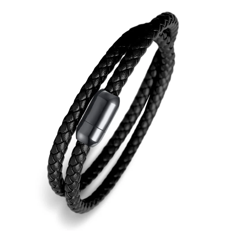 Braccialetto con fibbia magnetica di protezione in corda rossa in vera pelle Buddha Stones - Image 6
