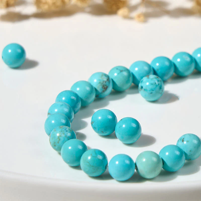 Braccialetto con perline di turchese naturale per gatti Buddha Stones - Image 8