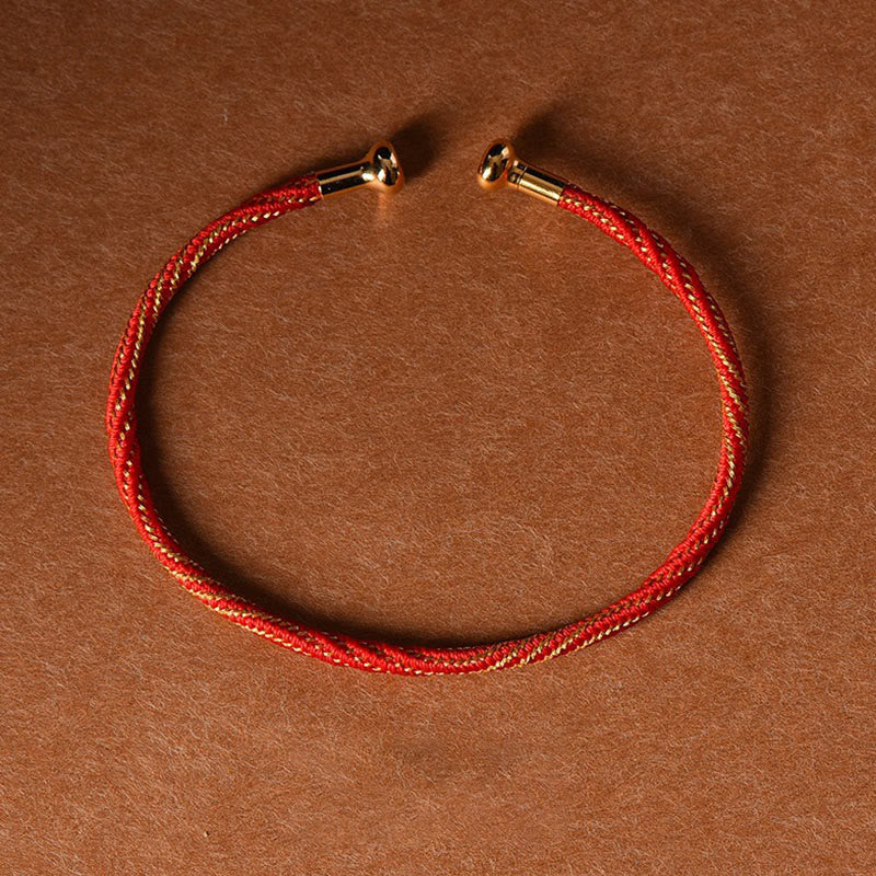 Braccialetto con polsino in corda intrecciata con design semplice fatto a mano Buddha Stones - Image 16