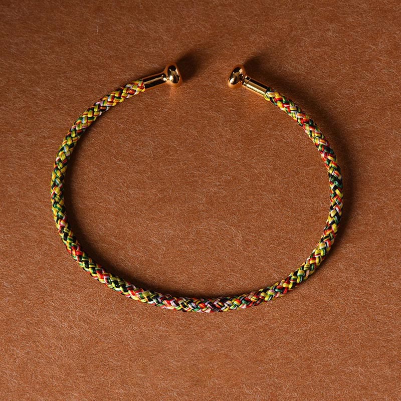 Braccialetto con polsino in corda intrecciata con design semplice fatto a mano Buddha Stones - Image 20