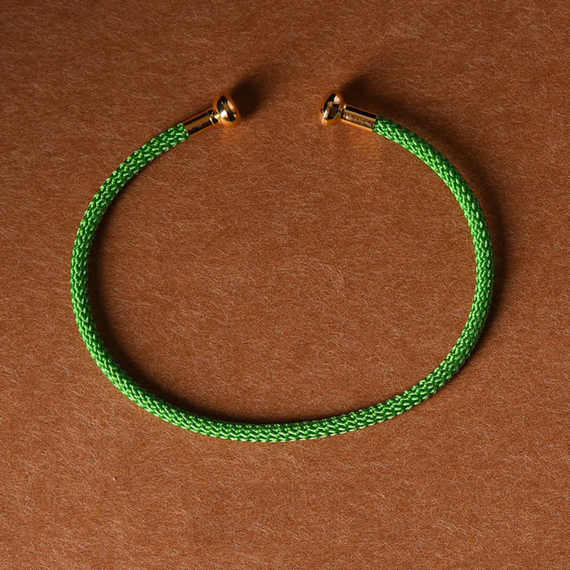 Braccialetto con polsino in corda intrecciata con design semplice fatto a mano Buddha Stones - Image 32