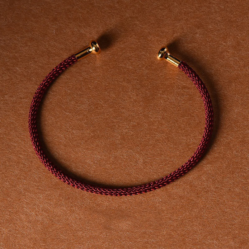 Braccialetto con polsino in corda intrecciata con design semplice fatto a mano Buddha Stones - Image 9
