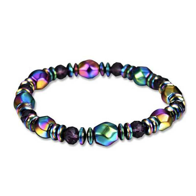 Braccialetto del benessere in ematite arcobaleno Buddha Stones - Image 4