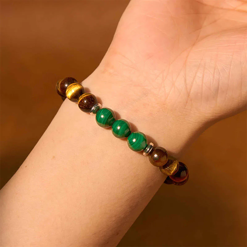 Bracciale della calma con vari cristalli di pietra di Buddha, malachite, lazurite, lapislazzuli, emimorfite - Image 141