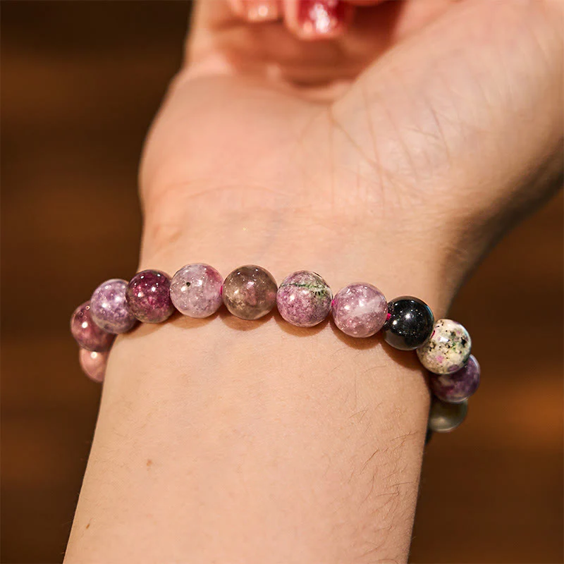 Bracciale della calma con vari cristalli di pietra di Buddha, malachite, lazurite, lapislazzuli, emimorfite - Image 44