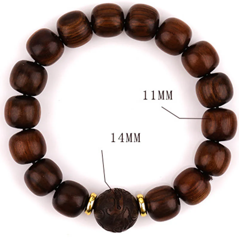 Braccialetto della compassione in palissandro naturale Buddha Stones - Image 8