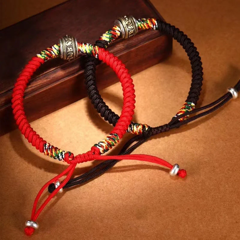 Braccialetto della fede con nodo di King Kong in argento sterling 925 con Buddha Stones Om Mani Padme Hum - Image 19