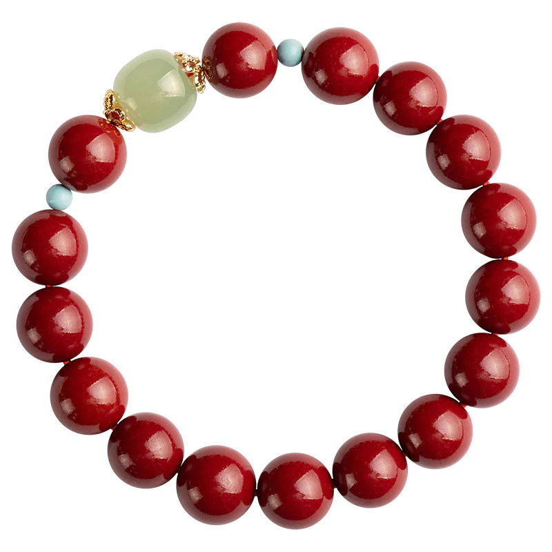 Braccialetto della fortuna Buddha Stones Cinnabar Green Aventurina - Image 12