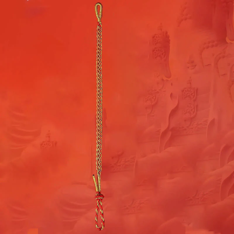 Braccialetto della fortuna con corda rossa e corda gialla Buddha Stones - Image 13