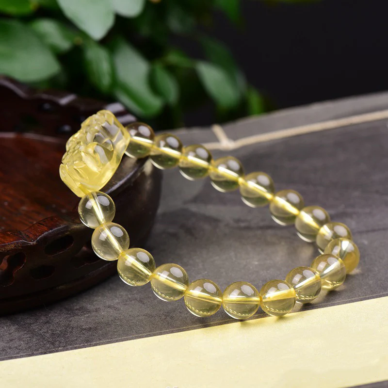 Braccialetto della ricchezza PiXiu Citrine FengShui Buddha Stones - Image 3