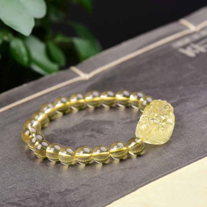 Braccialetto della ricchezza PiXiu Citrine FengShui Buddha Stones - Image 4