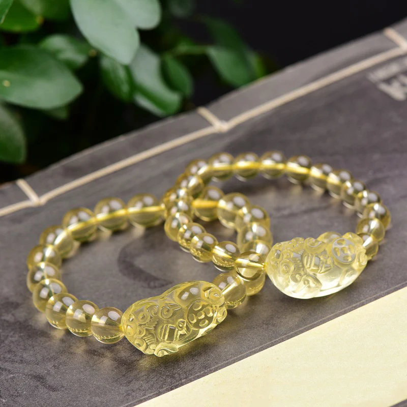 Braccialetto della ricchezza PiXiu Citrine FengShui Buddha Stones - Image 6