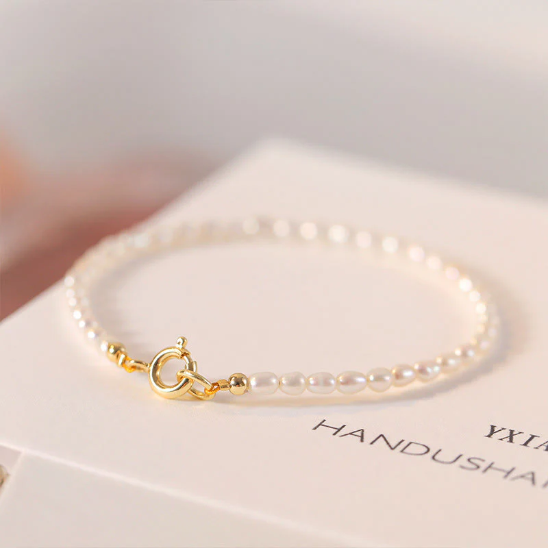 Braccialetto della saggezza in rame placcato oro 14k con perle naturali da 2 mm e perle ultrasottili Buddha Stones - Image 4