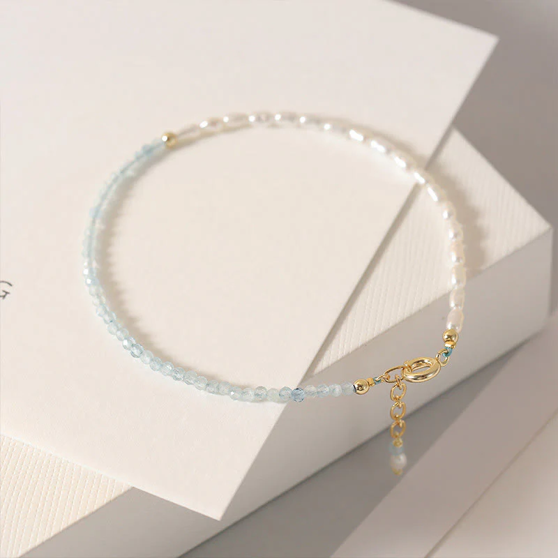 Braccialetto della saggezza in rame placcato oro 14k con perle ultrasottili di perle turchesi da 2 mm Buddha Stones - Image 3