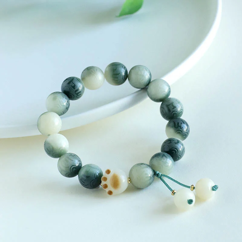 Braccialetto dell'armonia intagliato Buddha Stones Bodhi Seed Om Mani Padme Hum - Image 13