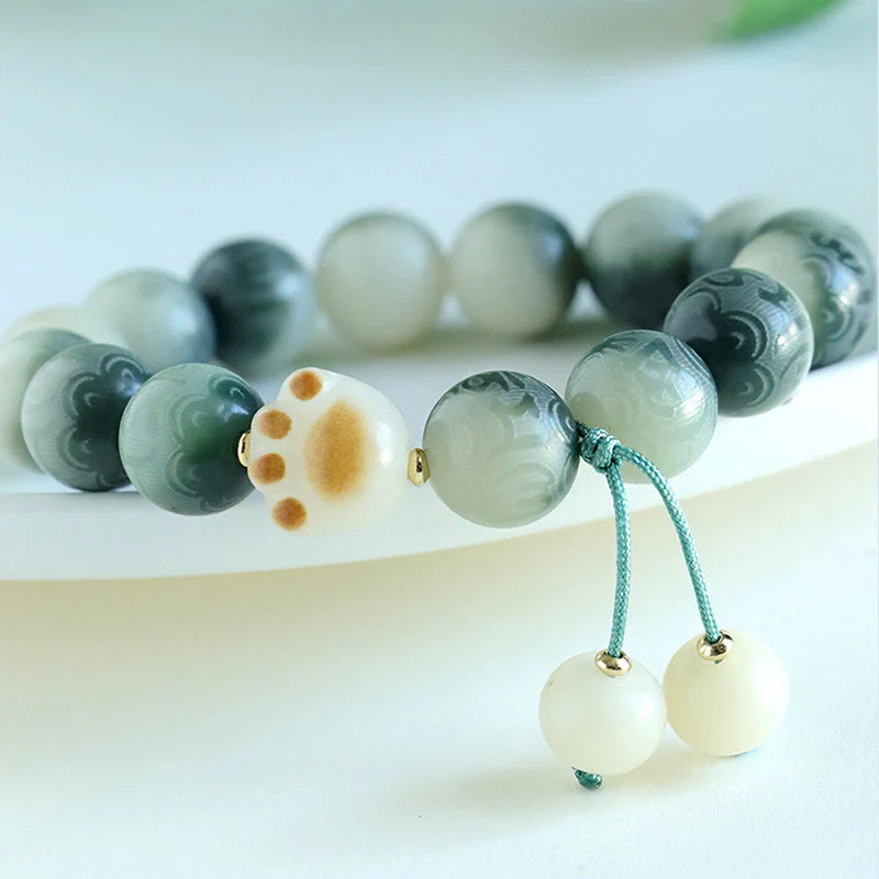 Braccialetto dell'armonia intagliato Buddha Stones Bodhi Seed Om Mani Padme Hum - Image 16
