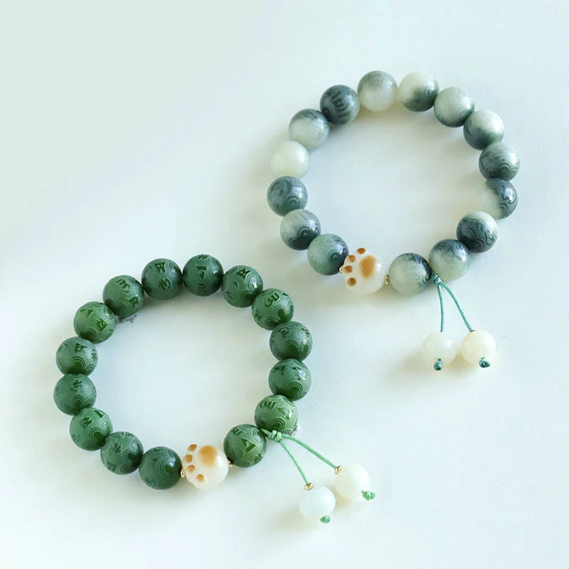 Braccialetto dell'armonia intagliato Buddha Stones Bodhi Seed Om Mani Padme Hum - Image 17