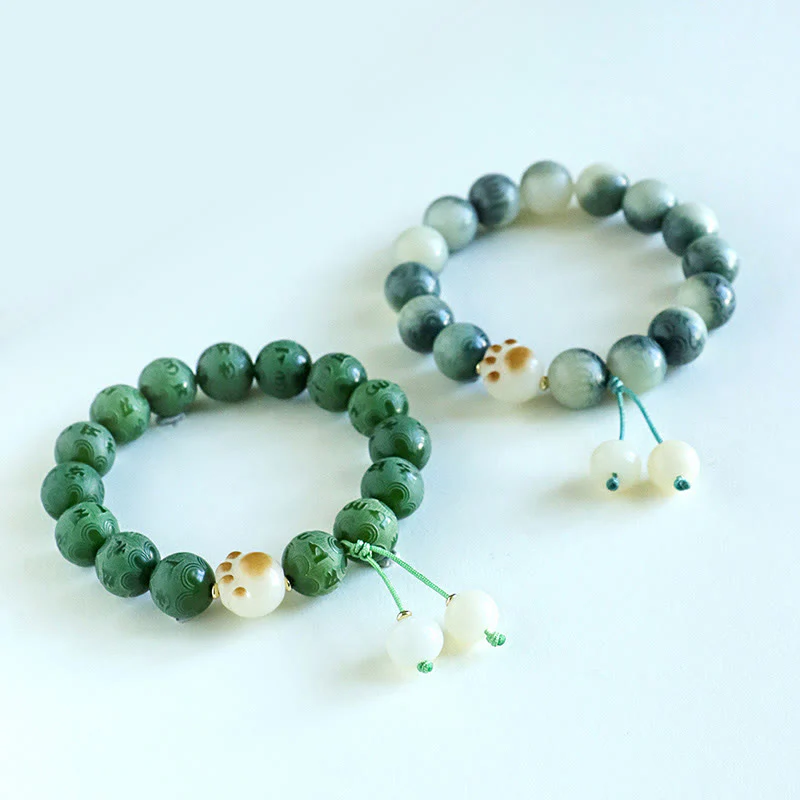 Braccialetto dell'armonia intagliato Buddha Stones Bodhi Seed Om Mani Padme Hum - Image 18