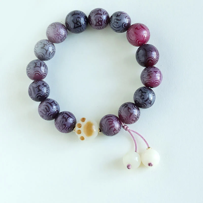 Braccialetto dell'armonia intagliato Buddha Stones Bodhi Seed Om Mani Padme Hum - Image 20