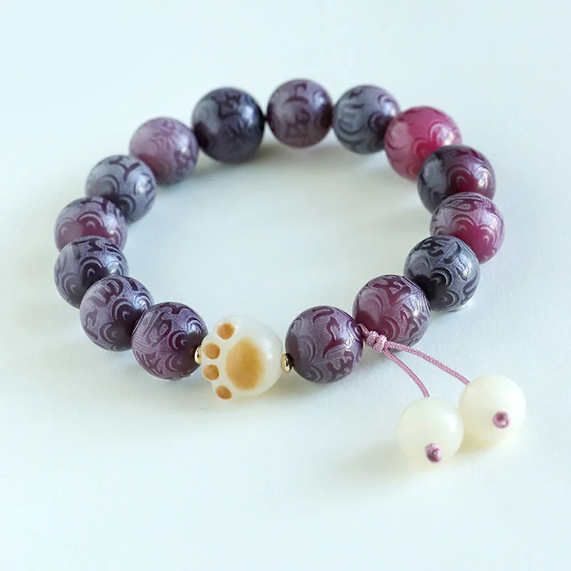Braccialetto dell'armonia intagliato Buddha Stones Bodhi Seed Om Mani Padme Hum - Image 21