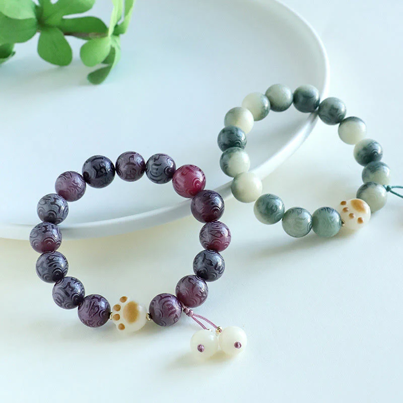 Braccialetto dell'armonia intagliato Buddha Stones Bodhi Seed Om Mani Padme Hum - Image 22