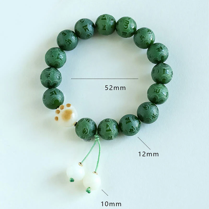 Braccialetto dell'armonia intagliato Buddha Stones Bodhi Seed Om Mani Padme Hum - Image 5
