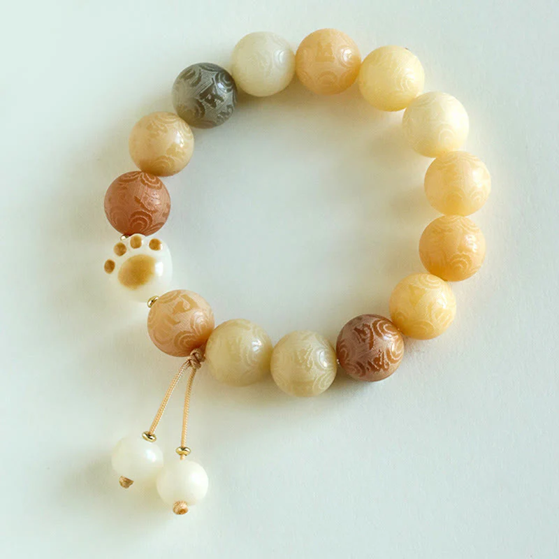 Braccialetto dell'armonia intagliato Buddha Stones Bodhi Seed Om Mani Padme Hum - Image 9