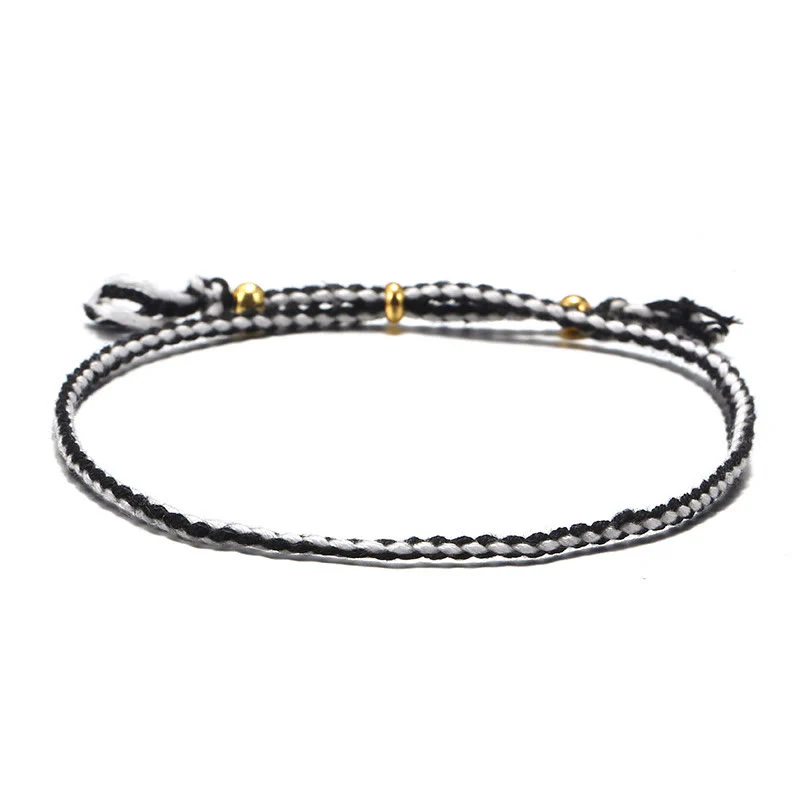Braccialetto dell'armonia regolabile con nappa intrecciata in corda colorata fatta a mano di Buddha Stones - Image 8