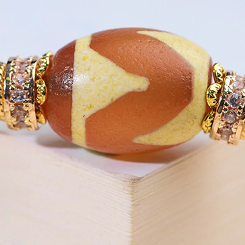 Braccialetto delle benedizioni con perline di vetro Dzi Buddha Stones Liuli - Image 18
