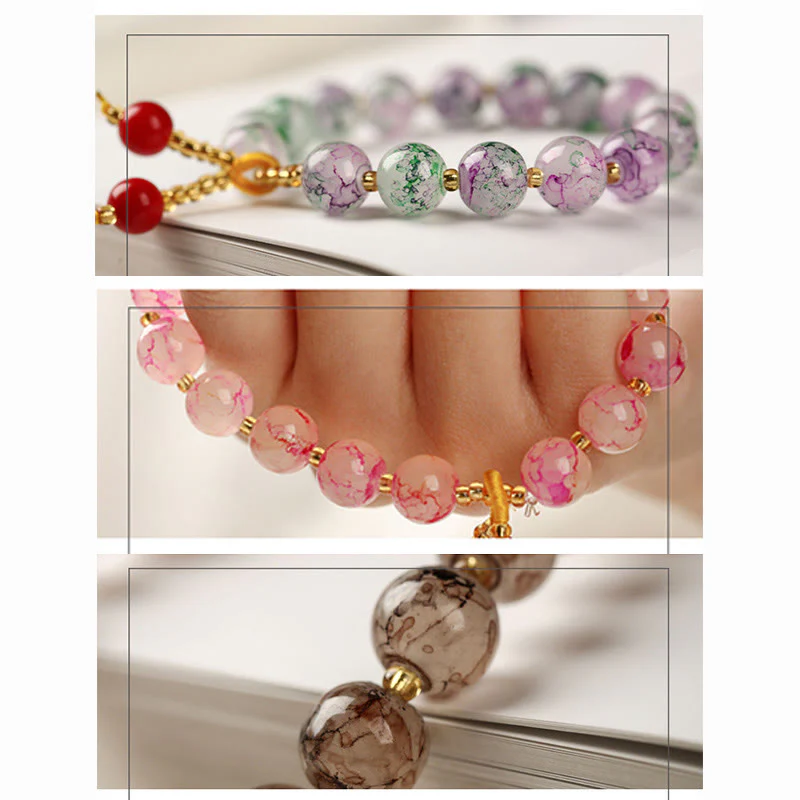 Braccialetto di armonia con perline di vetro Liuli Buddha Stones Blessing - Image 11