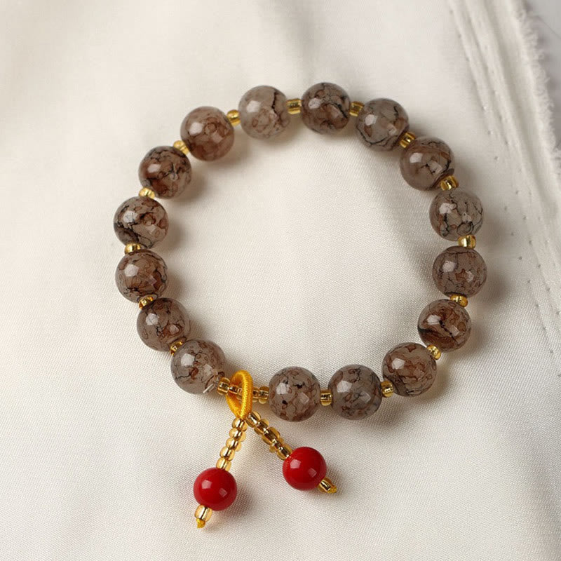 Braccialetto di armonia con perline di vetro Liuli Buddha Stones Blessing - Image 6