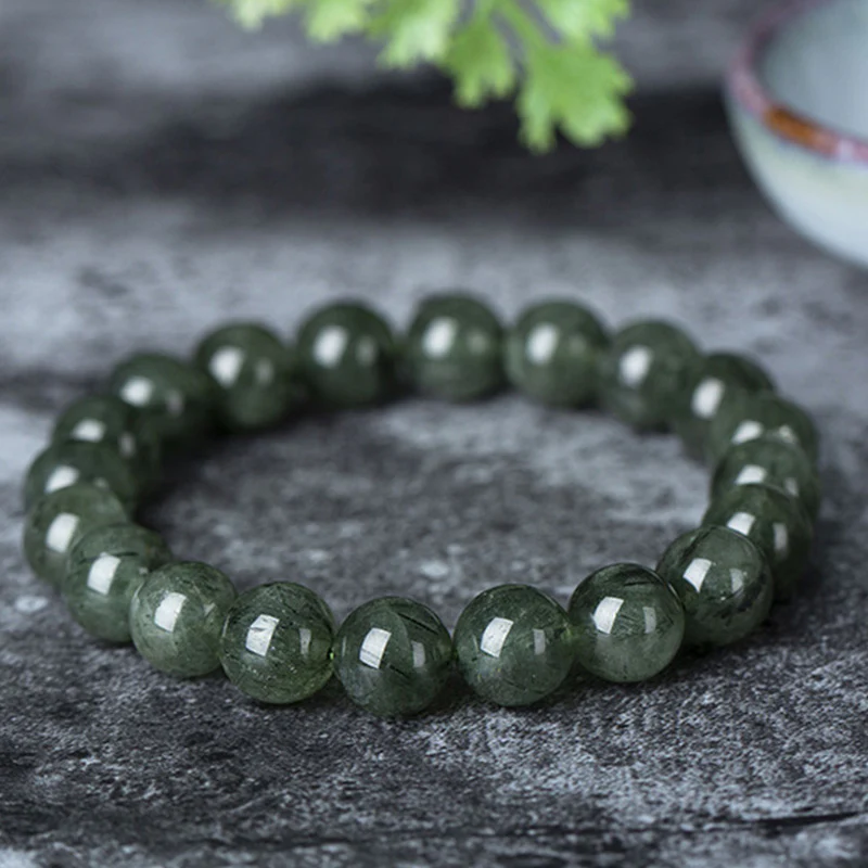 Braccialetto di benedizione e ricchezza in cristallo verde naturale Buddha Stones - Image 14