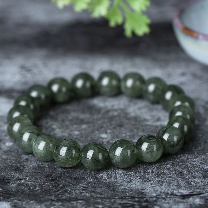 Braccialetto di benedizione e ricchezza in cristallo verde naturale Buddha Stones - Image 8