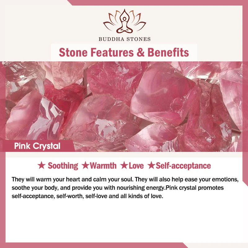 Braccialetto di calore con perline di vetro Liuli, cristallo rosa e Buddha Stones - Image 6