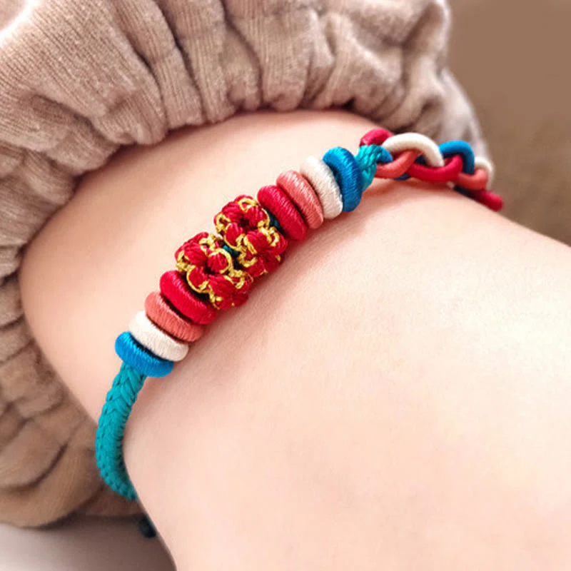 Braccialetto di collegamento Buddha Stones String Four Srand Peach Blossom - Image 11