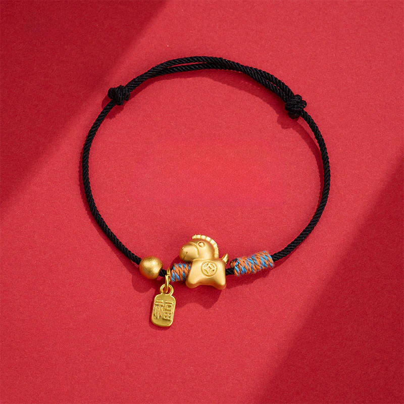 Braccialetto di collegamento fortunato con corda intrecciata a mano, carattere Fu, anno del cavallo , Buddha Stones - Image 10