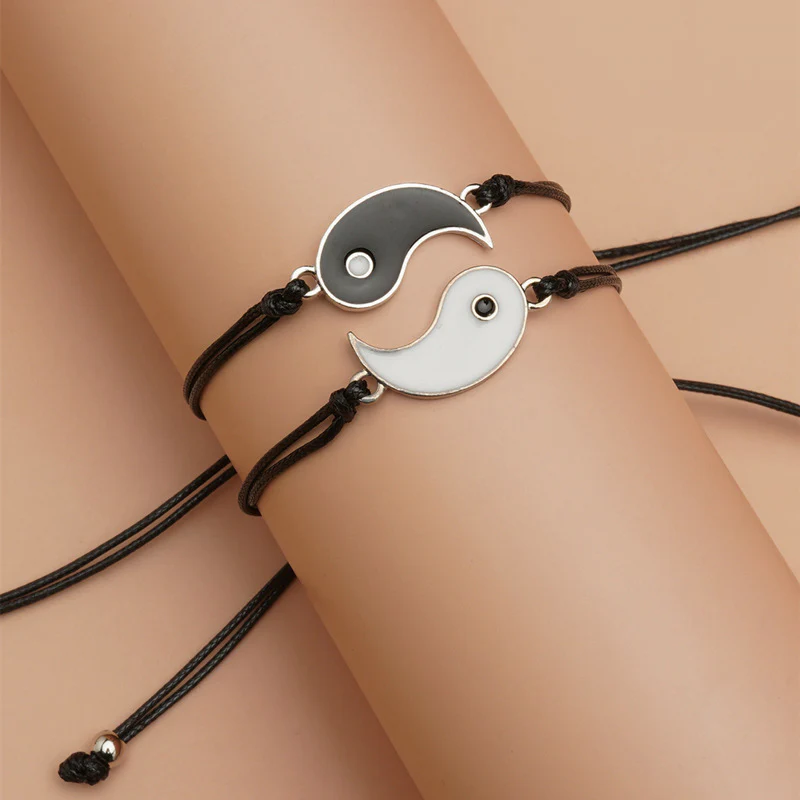 Braccialetto di coppia in ematite Yin Yang Buddha Stones 2 pezzi - Image 13