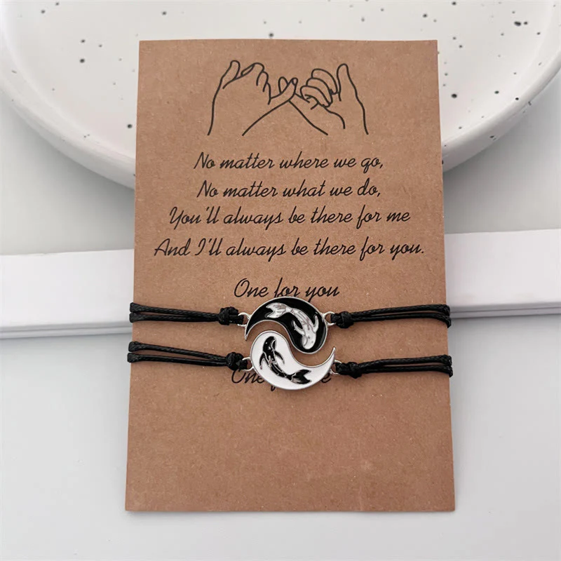Braccialetto di coppia in ematite Yin Yang Buddha Stones 2 pezzi - Image 15