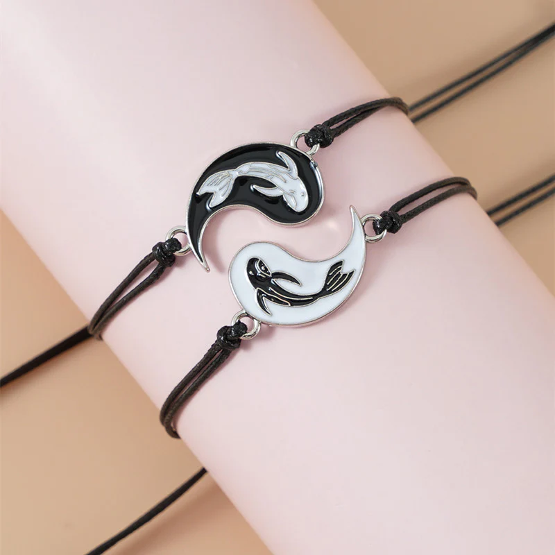 Braccialetto di coppia in ematite Yin Yang Buddha Stones 2 pezzi - Image 16