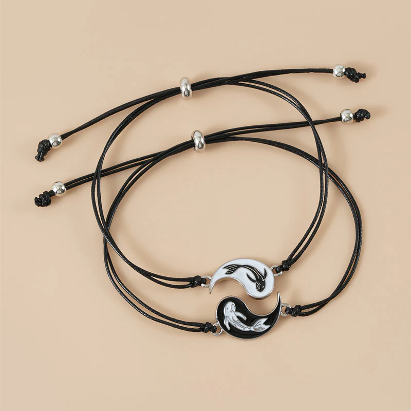 Braccialetto di coppia in ematite Yin Yang Buddha Stones 2 pezzi - Image 17