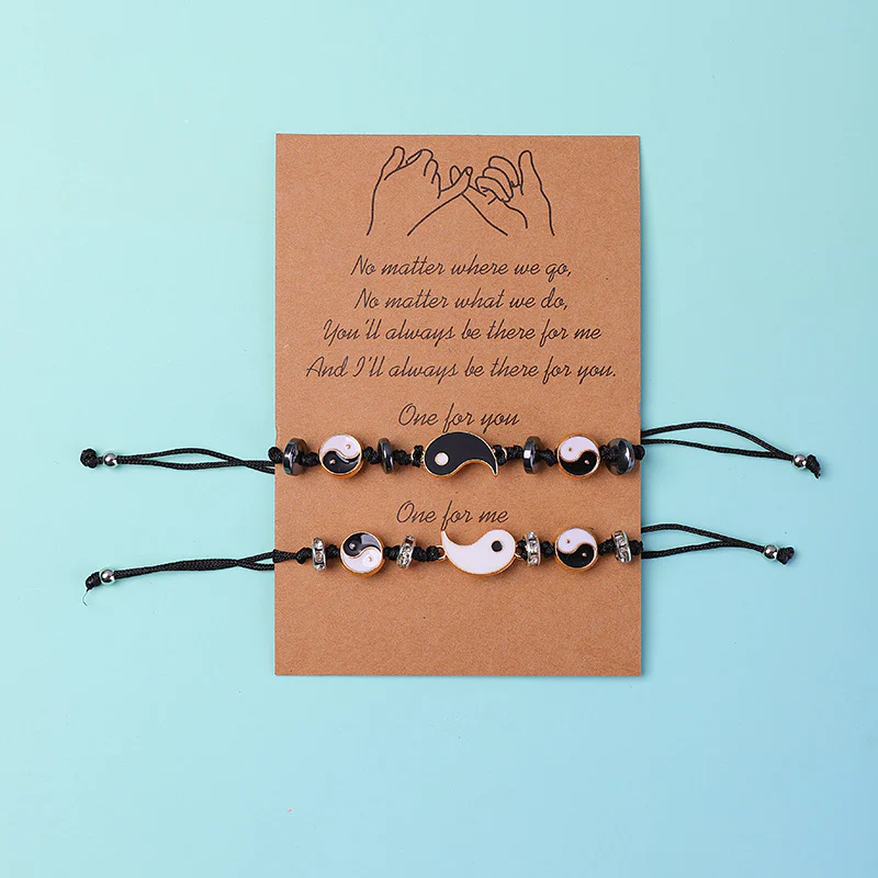 Braccialetto di coppia in ematite Yin Yang Buddha Stones 2 pezzi - Image 22