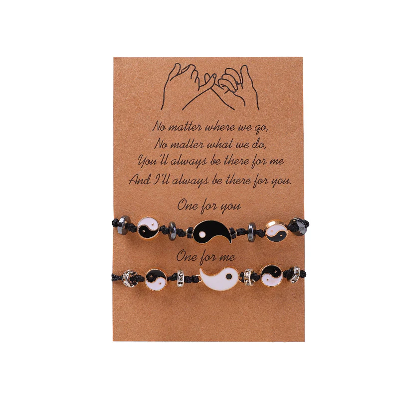 Braccialetto di coppia in ematite Yin Yang Buddha Stones 2 pezzi - Image 25