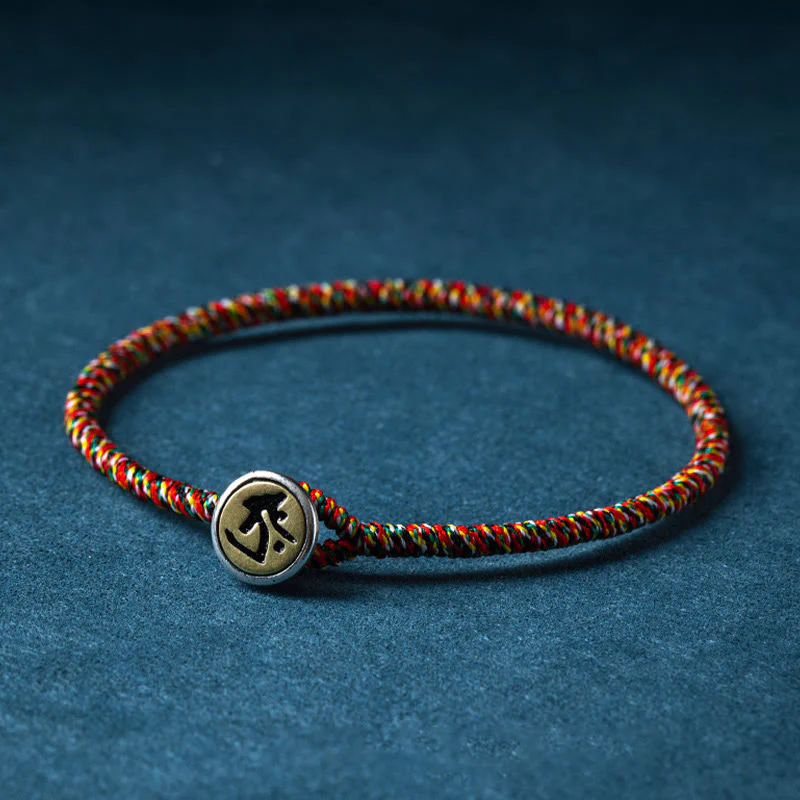 Braccialetto di corda colorata con protezione del Buddha in argento sterling 925 fatto a mano con lo zodiaco cinese del Buddha Stones di Natale - Image 10